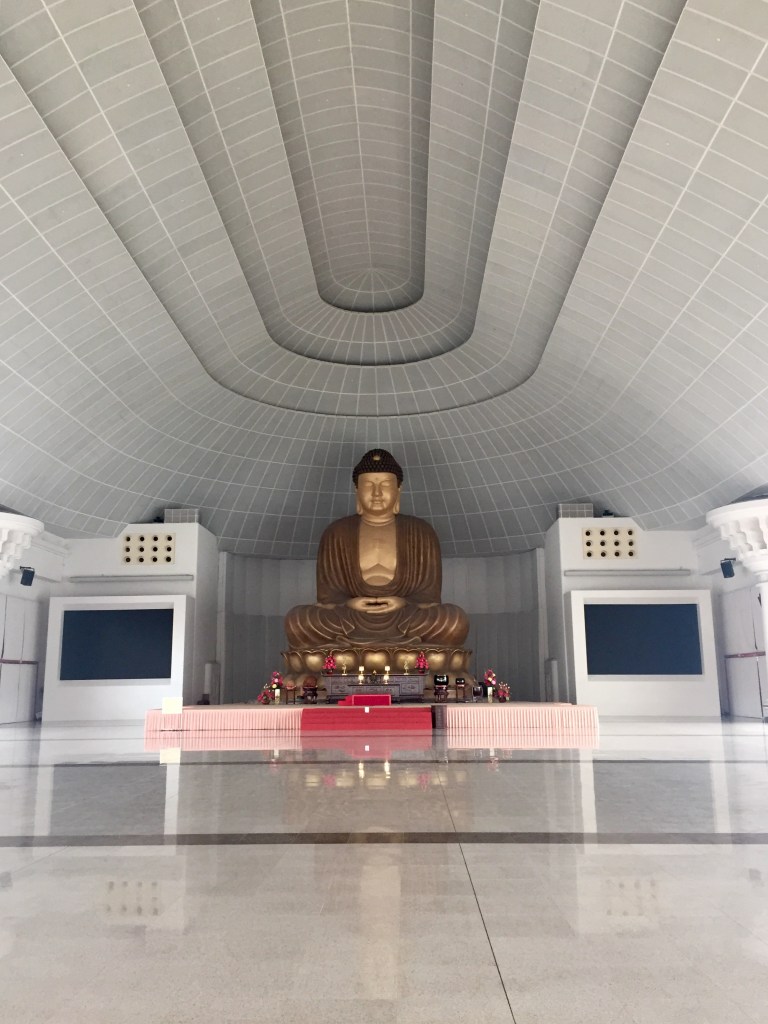 One of the newest additions to the monastery is a massive building called Ven. Hong Choon Memorial Hall, named in memory of the previous abbot. It is about the size of a soccer field and houses a statue of Buddha above. It is about 14 meters tall and weighs in at 55 tons. It seems Hong Choon was a pretty respectable man.