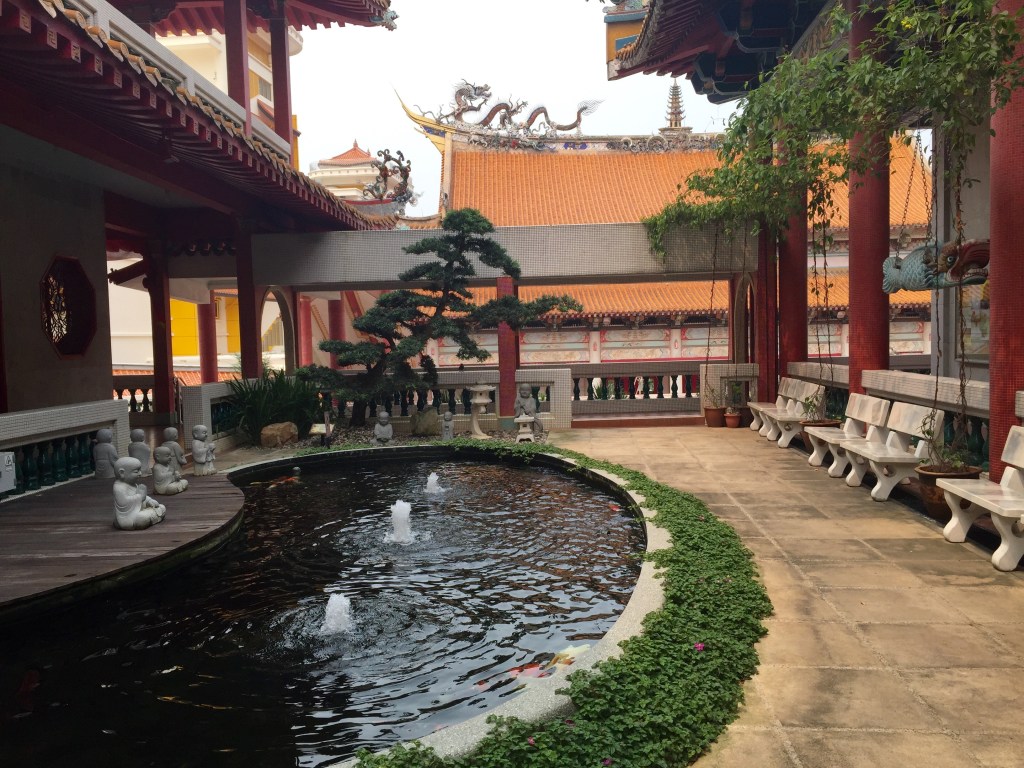 There were zen spaces like this everywhere. I sat on a bench and began reading my free copy of Buddhism for Beginners.